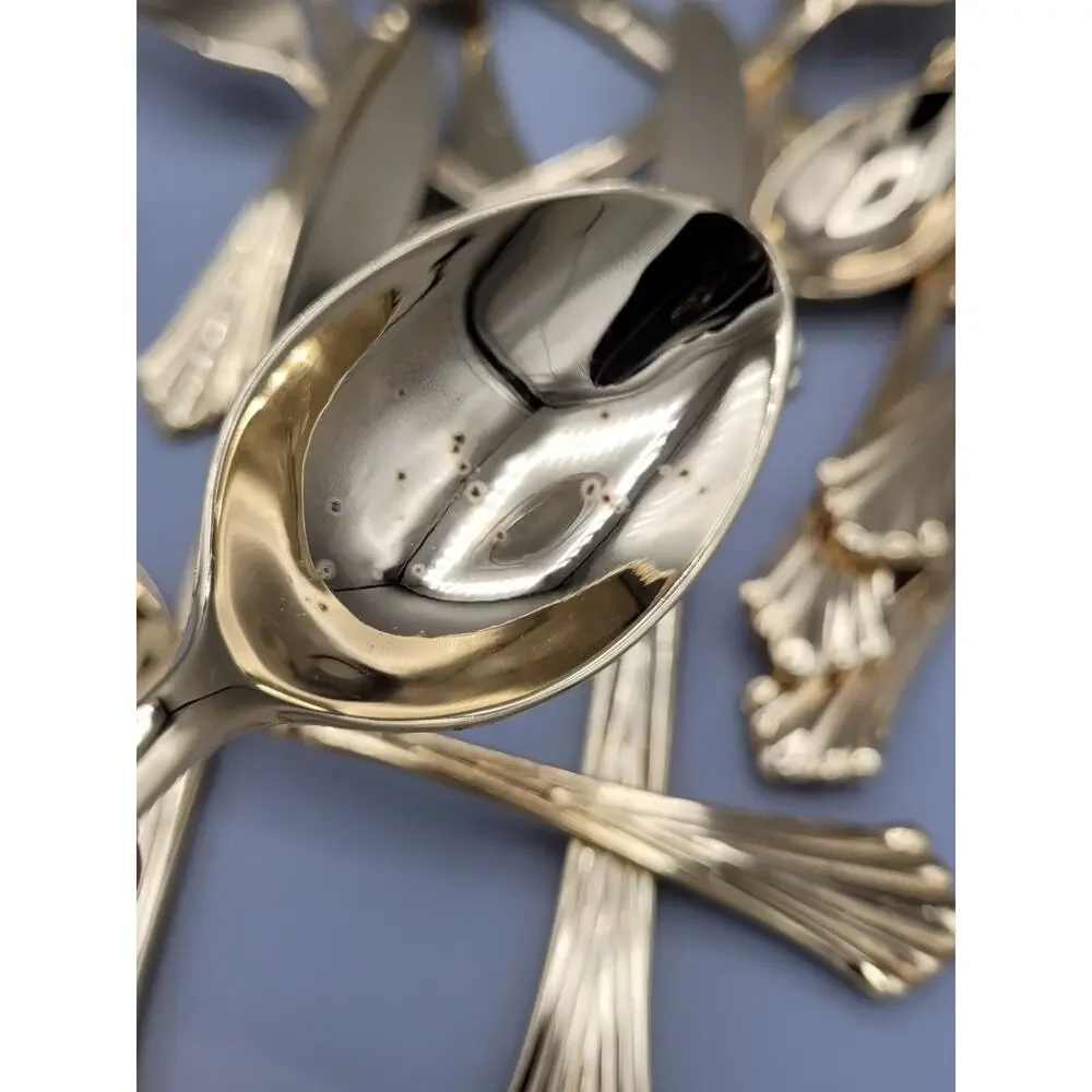 WM Rogers & Son GOLDEN ROYAL PLUME DAMAGED Flatware Lot Mixed READ Description